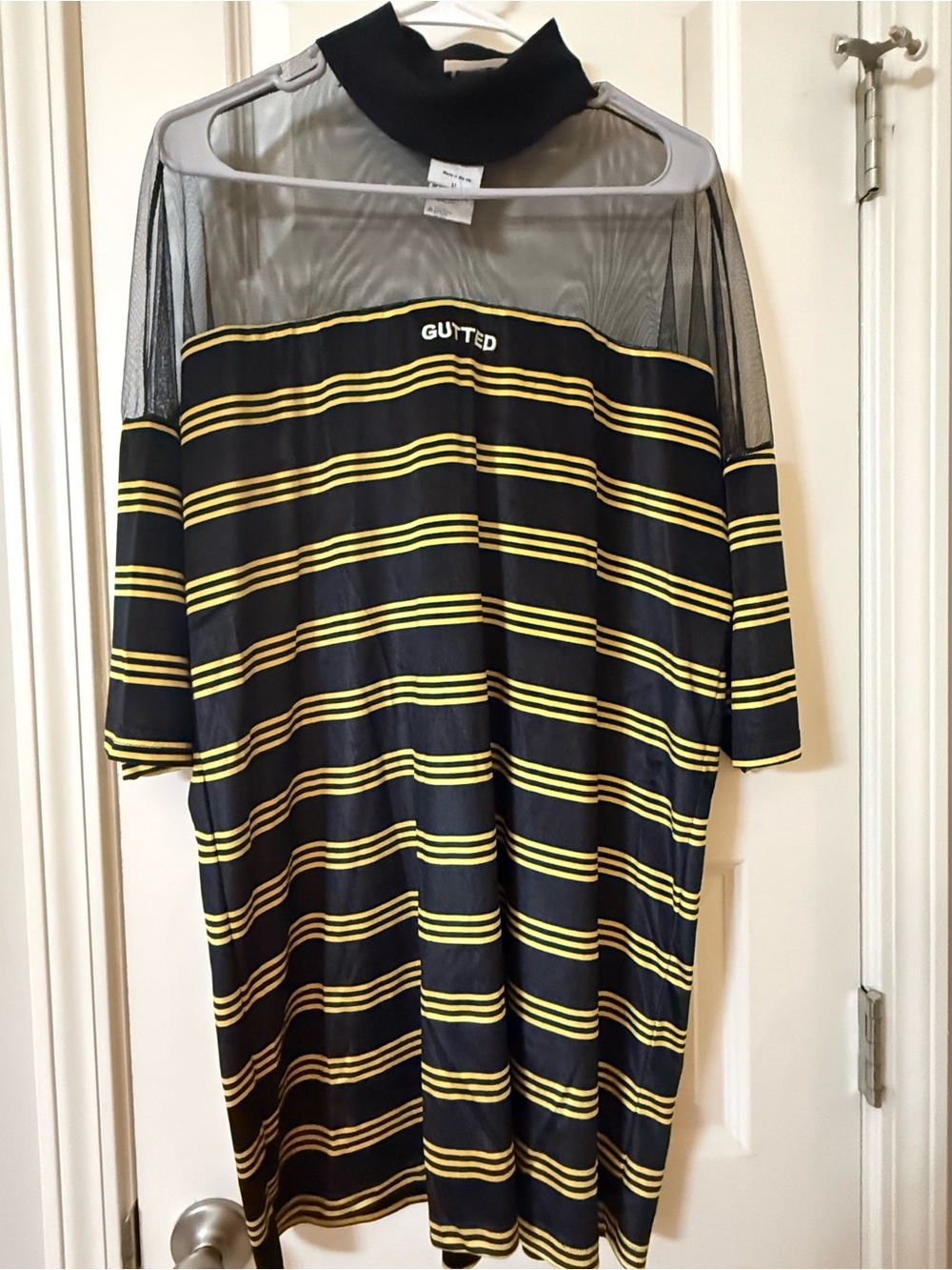 The Ragged Priest "Ungrateful" Velour & Mesh T-Shirt Dress - Size Medium